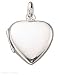 Sterling Silver Plain Flat Heart Locket Pendant