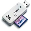 Integral SD/ SDHC card reader