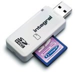 Integral SD/ SDHC card reader