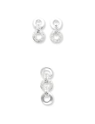 Genuine IceCarats Designer Jewelry Gift Sterling Silver Cz Earring & Pendant Set