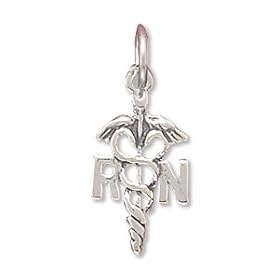 Registered Nurse Caduceus Charm