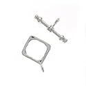 Sterling Silver Diamond Square Toggle Clasp 13mm