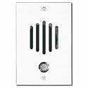 Channel Vision DP-0212C White finish &Acirc;&frac14;? solid brass door plate with black metal screen, waterproof