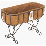 Childrens Toyshop  Outdoor Living : Gardman Georgian Wrought Iron Cradle Planter With Liner - Black