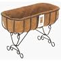 Gardman Georgian Wrought Iron Cradle Planter With Liner - Black