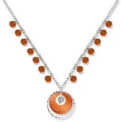 NFL Officially Licensed Miami Dolphins Game Day Necklace W/ Orange Glass Bead