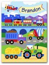 Olive Kids - Trains, Planes and Trucks Personalized Canvas Art