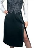 Tuxedo Skirt with "Side Slit" and Satin Stripe