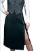 Tuxedo Skirt with "Side Slit" and Satin Stripe