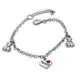 Child's Enamel Teddy Bear Charm Bracelet in Sterling Silver - 5.5" SS BABY JEWELRY