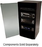 OmniMount Axis AT Enclosed Audio Tower (Satin Black/Black)