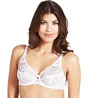 All-Over Orchid Lace Full Cup Non-Padded B-DD Bra