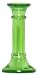 Colorful Recycled Art Glass Small Lime Green Candleholder 6"H Set of Two