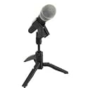Foldable desktop microphone stand