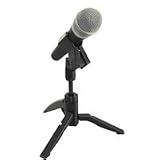 Foldable desktop microphone stand