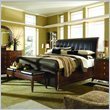 American Drew Bob Mackie Signature Wood Sleigh Bed five Piece Bedroom Set in Rosewood