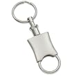 Rhodium-plated Satin Finish Valet Key Ring