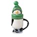 Penguin Skate Covered Mug - Green Hat