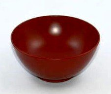 【会津塗】　お椀 飯碗（朱）(内径：１２．０ｃｍ　 高さ：５．５ｃｍ)