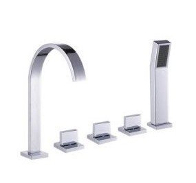 Brass Tub Faucet with Chrome Finish
