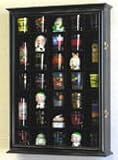 31-Shot Glass, Shooter Display Case Holder Cabinet , Black