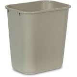 Rubbermaid-Beige Soft Molded Plastic Wastebasket, 7 Gallon (RUB295600BGE) Category: Plastic Waste Containers