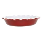 Emile Henry 9-Inch Pie Dish, Cerise Red