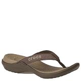 crocs Womens Capri Thong,Chocolate/Khaki,7 M