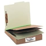 ACCO BRANDS / ACC15046 / Pressboard 25-Point Classification Folders, Ltr, 6-Section, Leaf Green, 10/box / Sold as 1 BX