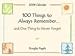 Search : 100 Things to Always Remember 2008 Wall Calendar