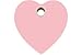 Red Dingo Flat Plastic Engraved Dog ID Tag - Heart Medium/Pink