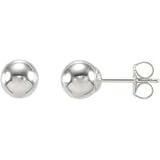 Sterling Silver Sterling Silver Ball Earrings with Backs - 05.00 mm - Pair