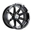 05-12 KAWASAKI BRUTEF750: MOTOSPORT ALLOYS DIESEL FRONT WHEEL - 14X7 BLACK (BLACK)