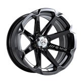 4/156 Motosport Alloys M12 Diesel Wheel 14x7 4.0 + 3.0 Black POLARIS