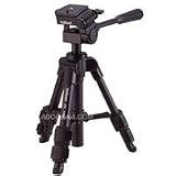 Velbon CX Mini, 3-Section Aluminum Tabletop Tripod with 3-Way Panhead and QB-4LC Quick Shoe, Max Height 25, Supports About 4 lbs. Black