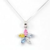 9ct Mini Gold Flower Pendant on 18" Fine Chain