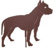 American Staffordshire Terrier (Pit Bull) Dog Garden Stake, Pet Memorial, Metal Yard Art