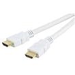 HQ - Cable HDMI con clavija dorada, 3 m, color blanco