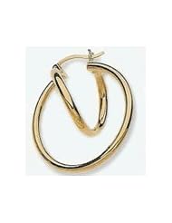 14k Fancy Tube Multiple Hoop Earrings