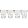 4 Crown Royal Logo Bar Shot Glass Set Gold Glasses