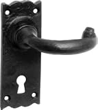 Black Wessex Antique Lever Lock 2 Pack