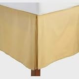 King Size Solid Bed Skirt With 14 Drop. Gold