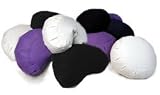 Bean - 20PE - Buckwheat Filled Zafu Meditation Cushion - Purple - Round
