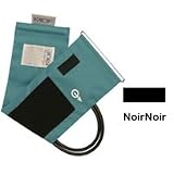 Adult D-Ring Double Tube MDF Latex Free Blood Pressure Cuff, NoirNoir