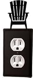 Monazite EO-119 Adirondack - Single Outlet Electric Cover Powder Metal Coated