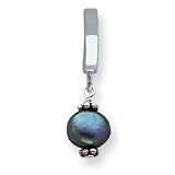 Sterling Silver Black Cultured Pearl Tummy Toy - QE2017TUT