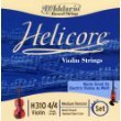 D'Addario Helicore 4/4 Size Violin Strings, 4/4 Size Set with Steel E String