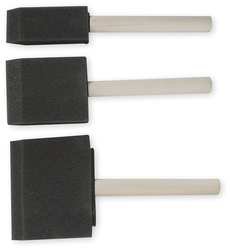 Industrial Grade 1XRK4 Foam Brush Set, Size 1/2/3 In, Pk 3