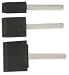 Industrial Grade 1XRK4 Foam Brush Set, Size 1/2/3 In, Pk 3
