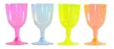 Dazzling Lights Neon Color 5oz 2-Piece Plastic Wine Glasses 20 per Pack